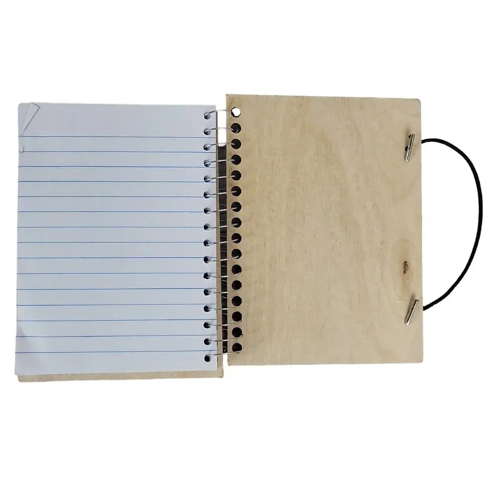 Wood Journal Notebook Clipper Ship Laser Cut Dendreon Pharmaceutical Rep Promo